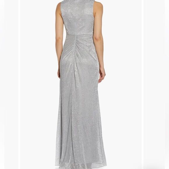 Adrianna Pappel silver gown size 12 NWT - Picture 2 of 16